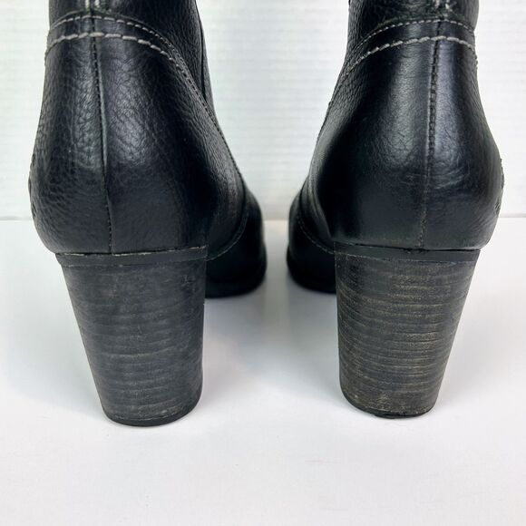 Timberland Rudston Heeled Boots Black Knee High Pull On Riding Shoes Leather 8.5 - Picture 6 of 14